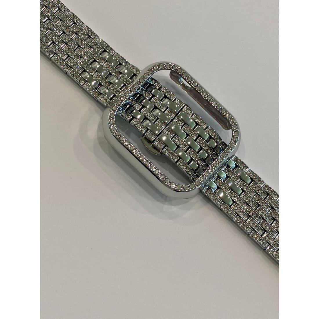 41mm 45mm 49mm Apple Watch Band Series 7-8 Ultra Silver Swarovski Crystals & or Crystal Apple Watch Bezel Cover Faceplate - 41mm apple