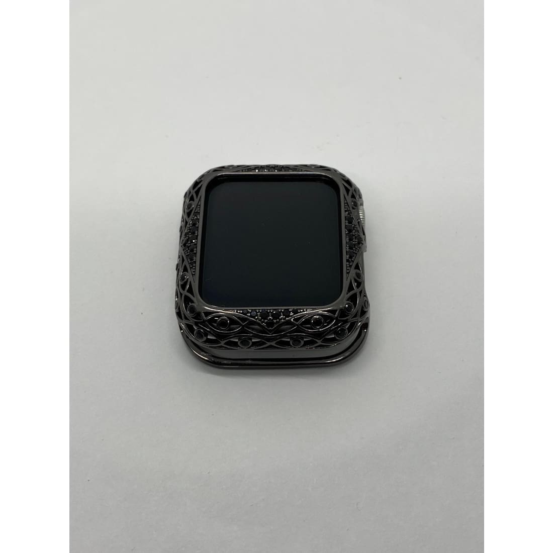 Apple Watch Bezel Cover Black on Black Smartwatch Bumper Swarovski Crystals 38mm 40mm 41mm 42mm 44mm 45mm - 40mm apple watch, apple watch,