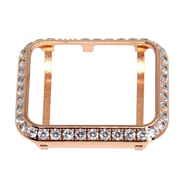 Apple Watch Band Bezel Rose Gold Case Cover 38mm 40mm 43mm 44mm Large 3mm Rhinestone Crystals Final Sale