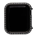 Iced Out Apple Watch Bezel Black Crystal Lab Diamond Cover Iwatch Bling Series 1,2,3,4,5