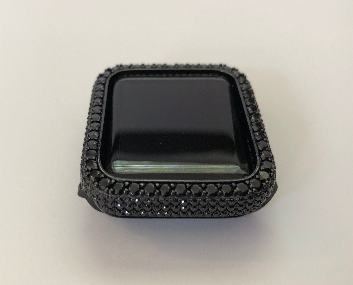 Black on Black Designer Apple Watch Case Lab Diamonds Apple Watch Cover Bumper Iwatch Candy Bling 38mm-49mm Ultra Series 2-9