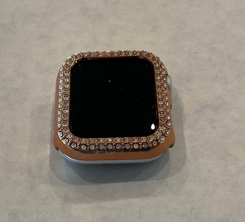 Series 9 Apple Watch Cover Bezel Rose Gold 41mm 45mm Crystal Bumper Faceplate inSizes All Sizes Available