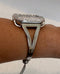 Apple Watch Band Silver and or Lab Diamond Bezel Iwatch Bangle sb1