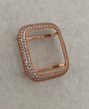 Apple Watch Band 49mm Ultra Crystals Rose Gold & or Apple Watch Cover Lab Diamond Bezel Apple Watch Case Bumper Bling 38mm-45mm