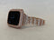 Series 7-8 41mm 45mm Apple Watch Band Rose Gold Swarovski Crystals & or Lab Diamond Bezel Cover Smartwatch Bumper Case 38-45mm S1-7