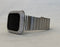 Mens Apple Watch Band Silver 42mm 44mm Stainless Steel and or Lab Diamond Bezel Iwatch Bling Series 6 sb1