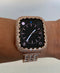 Designer Series 7,8 Apple Watch Band 41mm 45mm Women's Rose Gold Swarovski Crystals & or Lab Diamond Bezel Cover Smartwatch Bumper Bling