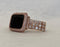 41mm 45mm Apple Watch Band Women Rose Gold 38mm 40mm 42mm 44mm Lab Diamond Bezel Cover Iwatch Bling Series 1-8