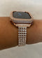 Apple Watch Band 49mm Ultra Rose Gold Crystals & or Apple Watch Cover Lab Diamond Bezel Case Smartwatch Bumper Bling 38mm-49mm