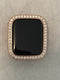 Series 1-8 Rose Gold Apple Watch Bezel 2.5mm Lab Diamond 38 40 41 42 44 45mm Iwatch Case Cover Iwatch bling Series