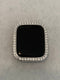 Silver 2.5mm Lab Diamond Apple Watch Bezel Cover 40mm 44mm Custom Handmade