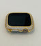 Series 7-8 Apple Watch Bezel Cover Gold Metal With Pave Lab Diamonds 38mm 40mm 41mm 42mm 44mm 45mm Smartwatch Bumper