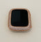 Rose Gold Apple Watch Case Cover 38mm 40mm 41mm 42mm 44mm 45mm Lab Diamond Bezel Bling Series 1-8 SE