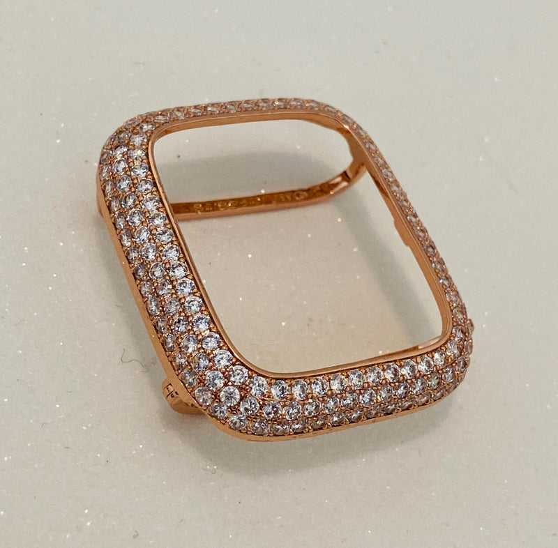 Rose Gold Apple Watch Case 38mm 40mm 41mm 42mm 44mm 45mm 49mm Ultra Apple Watch Cover Lab Diamond Bezel Bling Series 2-9 SE