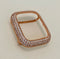 Rose Gold Apple Watch Case Cover 38mm 40mm 41mm 42mm 44mm 45mm Lab Diamond Bezel Bling Series 1-8 SE