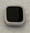 Silver 2.5mm Lab Diamond Apple Watch Bezel Cover 40mm 44mm Custom Handmade