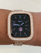 Rose Gold Apple Watch Cover with 2.5mm Square Lab Diamonds Apple Watch Case Smartwatch Bumper Bling 40mm 44mm Iwatch Candy