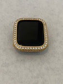 Series 1-8 Gold Apple Watch Bezel Cover Lab Diamond Bezel Cover Smartwatch Bumper Bling 38mm-45mm