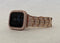 Series 8 Apple Watch Band 41mm 45mm Swarovski Crystals & or Rose Gold Lab Diamond Pave Bezel Cover 38mm-44mm Series 1-8