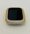 Apple Watch Bezel Cover Gold Metal Pave Lab Diamonds Apple Watch Case Smartwatch Bumper 38mm-49mm Ultra Series 2-9 SE