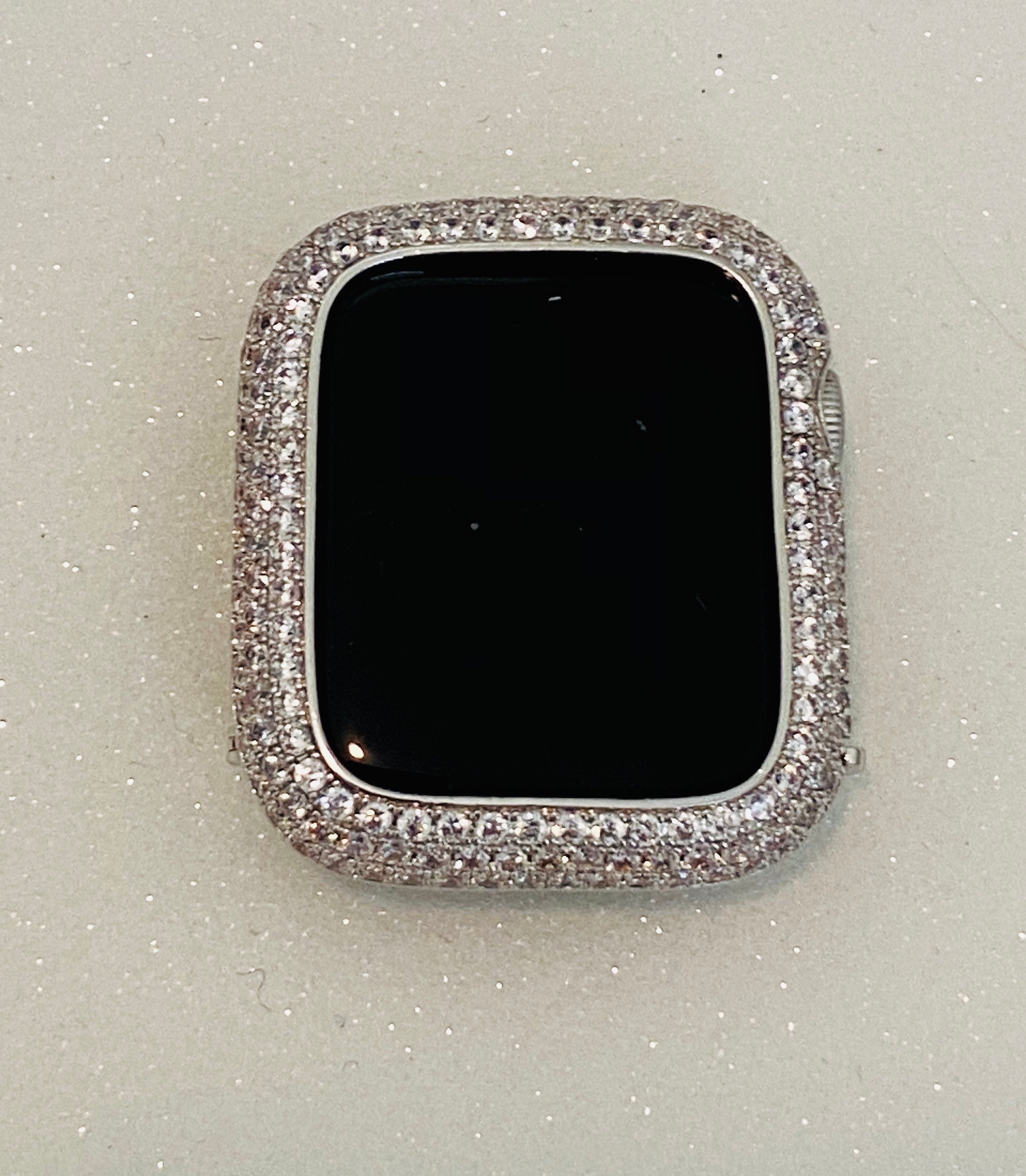 49mm Ultra Silver Apple Watch Bezel Cover Lab Diamond Crystal Series 1,2,3,4,5,6,7,8 SE Iwatch Bling 38mm 40mm 41mm 42mm 44mm 45mm 49mm Iwatch Candy