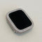 Silver Apple Watch Bezel, Metal Lab Diamond Cover 2.5mm Iwatch Bling 38mm 40mm 42mm 44mm Custom Handmade