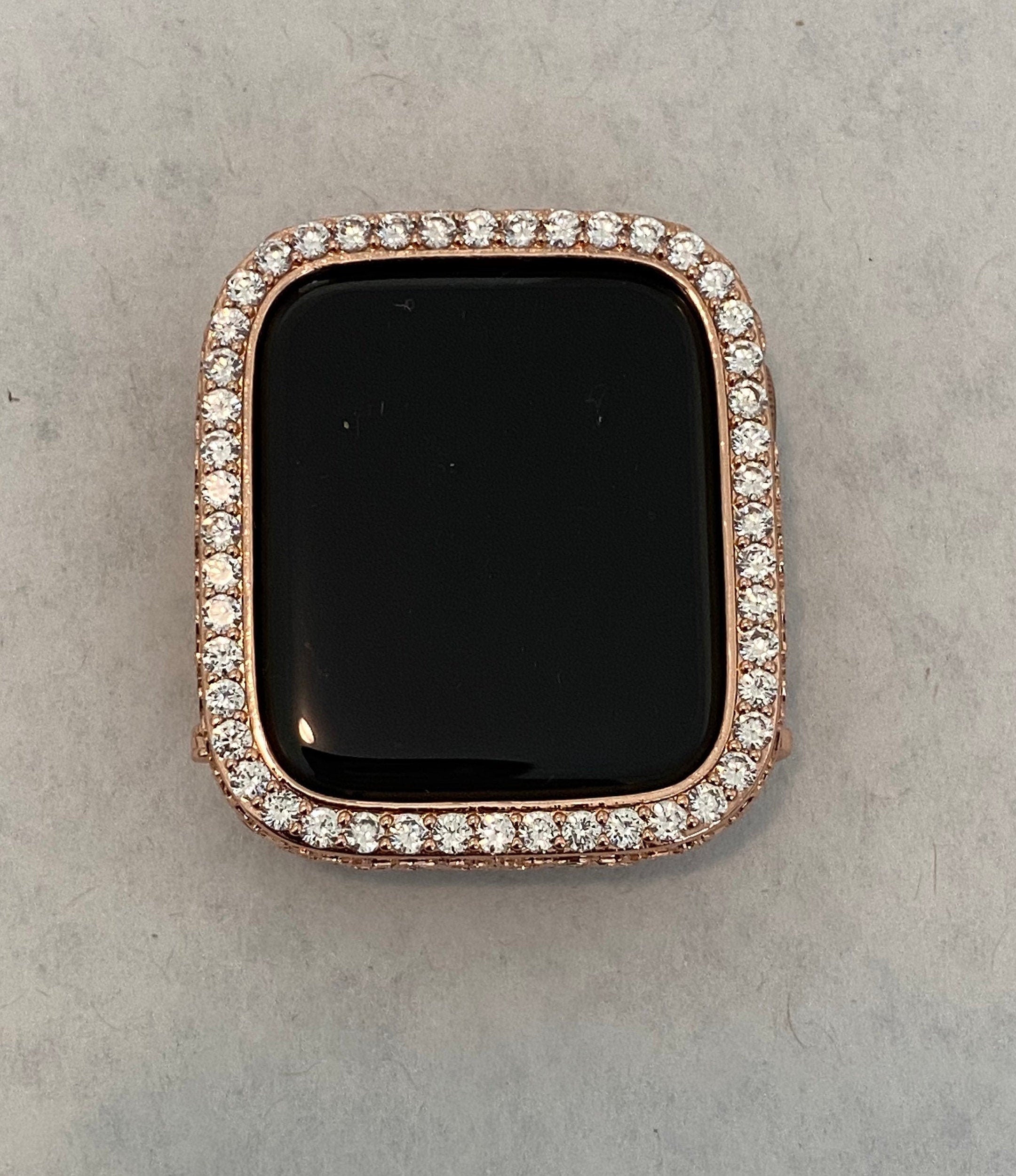 Apple Watch Cover Bezel Rose Gold 40mm 44mm Apple Watch Case Crystals Smartwatch Bumper Bling