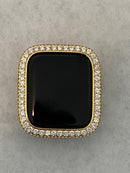 Series 1-8 Gold Apple Watch Bezel Cover Lab Diamond Bezel Cover Smartwatch Bumper Bling 38mm-45mm