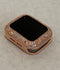 41mm 45mm Apple Watch Bezel Cover Rose Gold Metal Cover Floral Design Swarovski Crystals 38mm 40mm 42mm 44mm Series 6 SE bzl