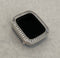 Series 7-8 Apple Watch Bezel Cover 41mm 45mm Lab Diamond Baguettes Silver Apple Watch Case Smartwatch Bumper Bling Series 1-8 SE
