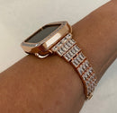 Series 2-9 Apple Watch Band Rose Gold Baguette Crystals & or Apple Watch Case Lab Diamond Bezel Apple WatchCover 38mm-45mm Bling