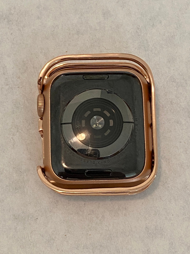 Apple Watch Bezel Cover 41mm 45mm Crystals Rose Gold Smartwatch Bumper Apple Watch Case Bling 38mm 40mm 42mm 44mm Series 2-9