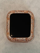 Apple Watch Bezel Cover 41mm 45mm Crystals Rose Gold Smartwatch Bumper Apple Watch Case Bling 38mm 40mm 42mm 44mm Series 2-9