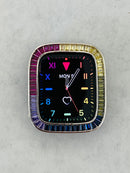 Series 1-8 Rainbow Apple Watch Bezel Cover 38mm 40mm 41mm 42mm 44mm 45mm Silver Iwatch Case Bumper