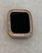 Rose Gold Apple Watch Case Lab Diamond Bezel Baguette Apple Watch Cover Smartwatch Bumper Bling Series 1-8 SE 38mm 40mm 41mm 42mm 44mm 45mm