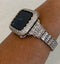 Series 1-8 Bling Apple Watch Band 41mm 45mm Silver & or Iwatch Lab Diamond Bezel 38mm 40mm 42mm 44mm