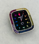 Series 1-8 Rainbow Apple Watch Bezel Cover 38mm 40mm 41mm 42mm 44mm 45mm Silver Iwatch Case Bumper