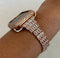 Rose Gold Apple Watch Band Swarovski Crystal Baguettes 38mm-49mm Ultra & or Apple Watch Cover Lab Diamond Bezel Case Smartwatch Bumper Bling