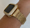 Iced Out Gold Apple Watch Band 41mm 45mm 49mm Ultra Crystal & or Lab Diamond Bumper Bezel Cover Smartwatch Bumper Bling Series 1-8 SE