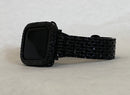 Black Apple Watch Band 49mm Ultra 41mm 45mm Crystals & or Apple Watch Cover Lab Diamond Bezel 38mm-49mm Smartwatch Bumper Bling