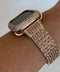 Series 7-8 41mm 45mm Apple Watch Band Swarovski Crystals & or Rose Gold Lab Diamond Bezel Smartwatch Bumper Bling 38mm-45mm