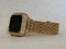 Iced Out Gold Apple Watch Band 38mm 40mm 42mm 44mm and or Apple Watch Bezel Lab Diamond Cover Iwatch Bling 41mm 45mm Series 7,8