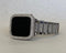 Designer Apple Watch Band Womens Silver & or Apple Watch Cover Lab Diamond Bezel Case Bling 38mm 40mm 41mm 42mm 44mm 45mm 49mm Ultra Bling