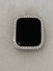 White Gold Apple Watch Band Silver & or Lab Diamond Bezel Cover Bumper 38mm 40mm 41mm 42mm 44mm 45mm Series 7