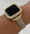 41mm 45mm 49mm Ultra Apple Watch Band Gold Crystals & or Apple Watch Case Lab Diamond Bezel 38mm-44mm Apple Watch Cover Bling