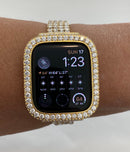 41mm 45mm 49mm Ultra Apple Watch Band Gold Crystals & or Apple Watch Case Lab Diamond Bezel 38mm-44mm Apple Watch Cover Bling