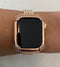 Rose Gold Apple Watch Band Women 38 40 42 44mm & or Apple Watch Cover Pave Lab Diamond Bezel Case 40mm 44mm Iwatch Candy Bling