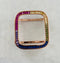 Rainbow Apple Watch Bezel Cover 40mm 44mm Rose Gold Lab Diamond Iwatch Case Bling