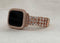 Series 1-8 Apple Watch Band Women Rose Gold 38mm 40mm 41mm 42mm 44mm 45mm & or Lab Diamond Bezel Cover Smartwatch Bumper Bling