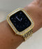 Luxury Gold Apple Watch Band Womens Swarovski Crystal Baguettes 38mm 40mm 41mm 42mm 44mm 45mm & or Apple Watch Cover Baguette Lab Diamonds Smartwatch Bumper